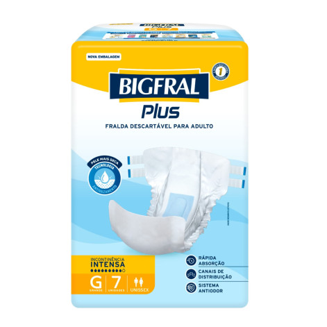 Fralda Adulta Bigfral 7Un Plus G