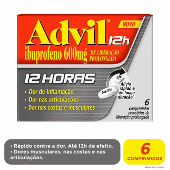 Advil 12H 600Mg C/ 6Comp Lib Pro