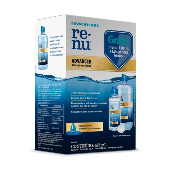 Solução Multiuso para Lente de Contato Packon Renu Advanced 335ml + 120ml