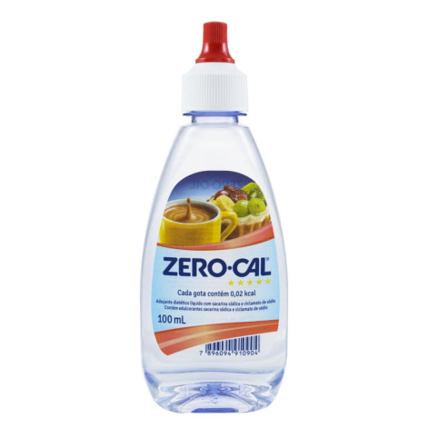 Adoçante Zero Cal Liquido Sacarina 100ML
