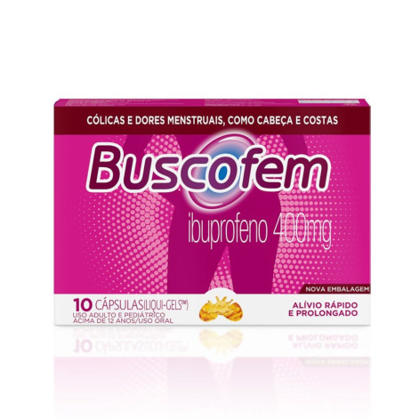 Buscofem Ibuprofeno 400mg 10 cápsulas