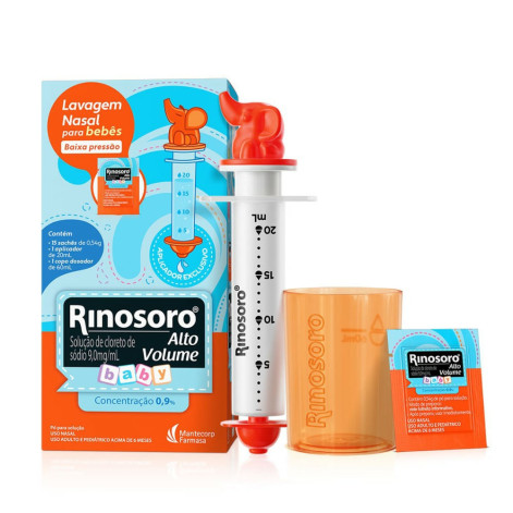 Rinosoro Alto Vol Baby 15 Saches + 1Aplicador + Copo 20ML