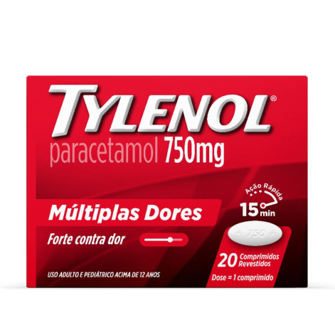 Tylenol 750Mg 20Cp