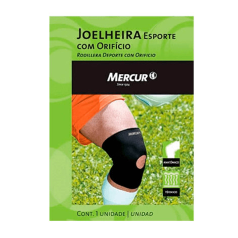 Joelheira Esporte com OrifícioTamanho M Mercur com 1 Unidade
