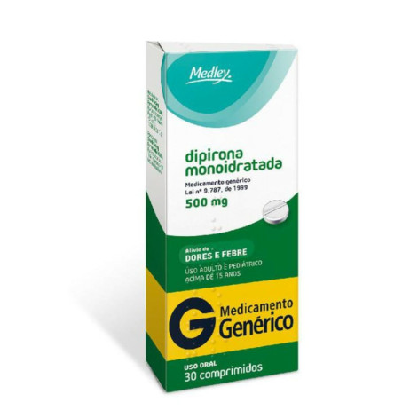 Genérico Dipirona 500Mg C/30Comp (Medley)