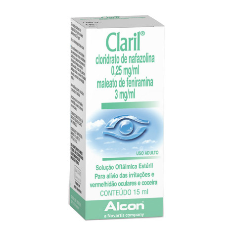 Claril 0,25mg/ml + 3,0mg/ml Colírio com 15ml
