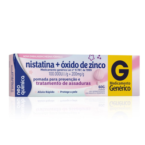 Genérico Nistatina+Oxido Zinco Pom C/60Gr
