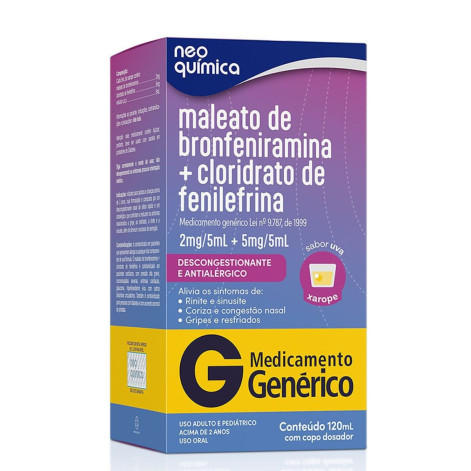 Genérico Bronfeniramin+Fenilefrina Xarope 120ML