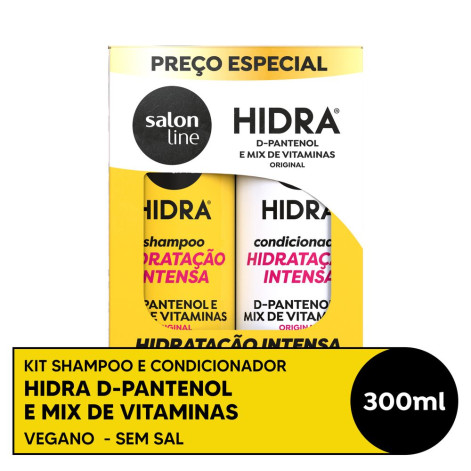Kit Hidra Salon Line Sh+Condicionador MLx De Vitaminas 300ML+300ML