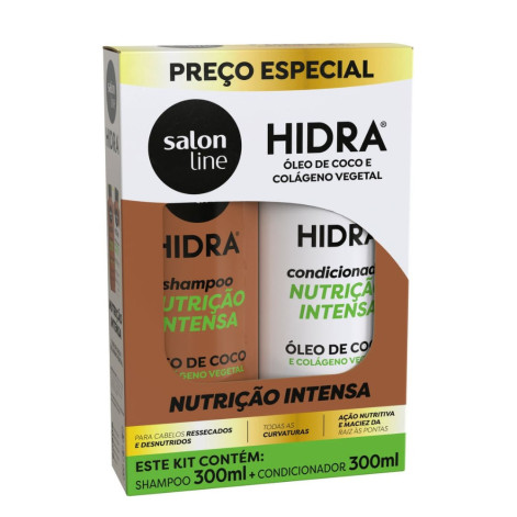 Kit Hidra Salon Line Sh+Condicionador Oleo De Coco 300ML+300ML