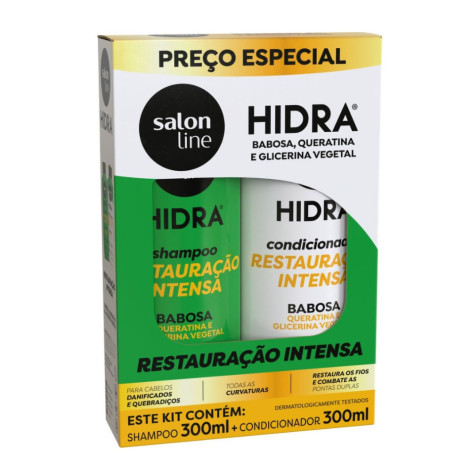 Kit Hidra Salon Line Sh+Condicionador Restauracao Intensa 300ML+300ML