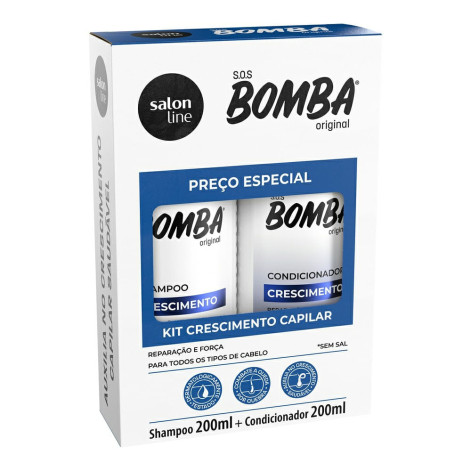 Kit Salon Line Sh+Condicionador Bomba Crescimento C/2Un