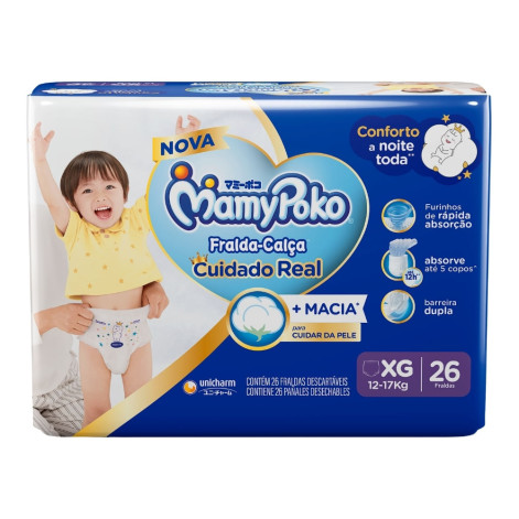 Fralda Mamypoko Calca Premium Seca Xg 26Un