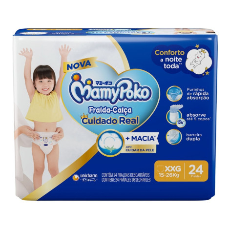 Fralda Mamypoko Calca Premium Seca Xxg 24Un