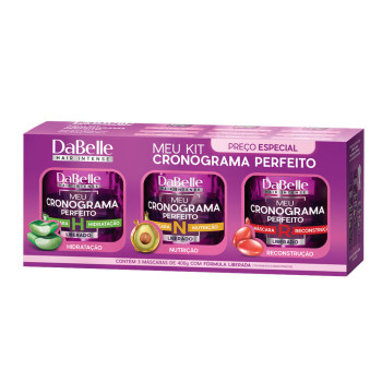 Kit 3 Máscara Capilar Dabelle 1200G Meu Creme Perf