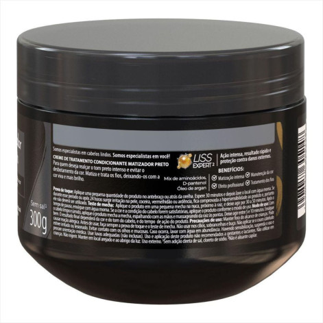 Máscara Tratamento Capilar Salon Line Meu Liso Matizadora Preto 300gr