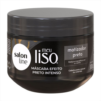Máscara Tratamento Capilar Salon Line Meu Liso Matizadora Preto 300gr