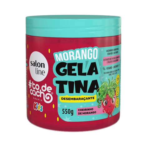 Gelatina Salon Line To De Cacho Kids Morango 550G