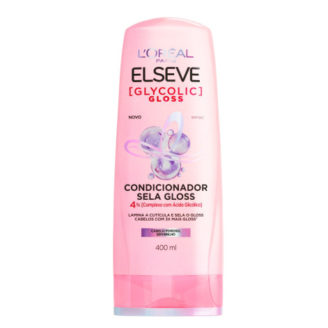 Condicionador Sela Gloss L'Oréal Paris Elseve Glycolic Gloss 400ml