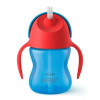 Copo com Canudo - Dinossauro Vermelho e Azul - 200 Ml - Philips Avent