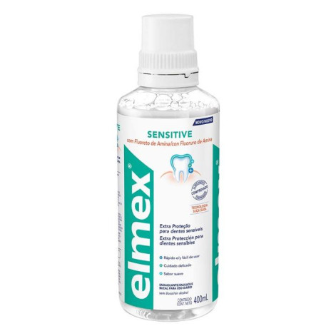 Enxaguante Bucal Sem Álcool Elmex Sensitive 400ml