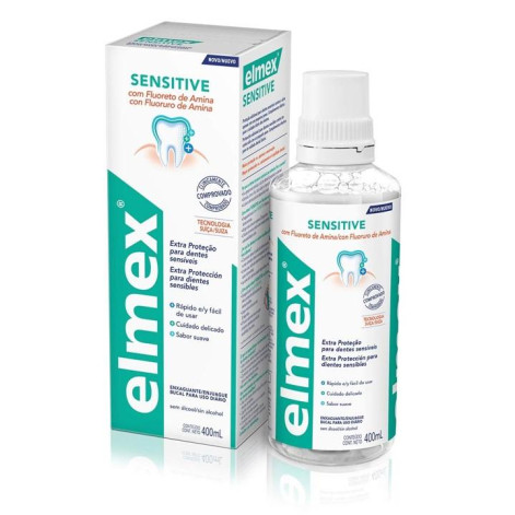 Enxaguante Bucal Sem Álcool Elmex Sensitive 400ml