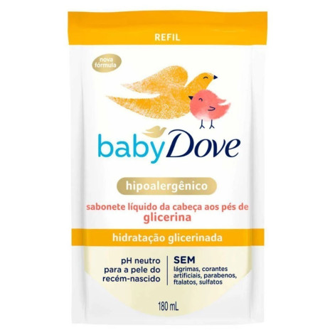 Sabonete Líquido Dove Baby Hidratação Glicerinada Refil 180ml