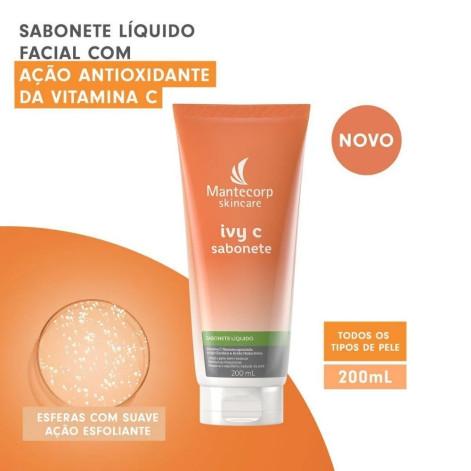  Sabonete Líquido Facial Ivy C com 200ml